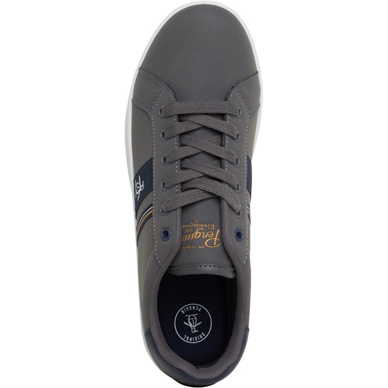 Original Penguin Mens Steadman Retro Trainers Charcoal