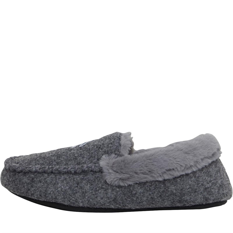 Original Penguin Junior Boys Bedtime Slippers Charcoal Grey