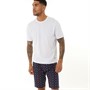 Original Penguin Mens T-Shirt And Shorts Lounge Set White/Navy