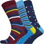 Original Penguin Mens Three Pack Dress Socks Stripe/Navy/Port