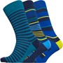 Original Penguin Mens Three Pack Dress Socks Stripes/Navy/Blue