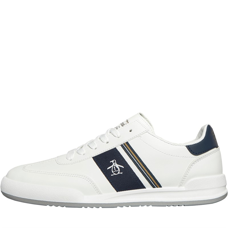 Original Penguin Mens Gaz Trainers White