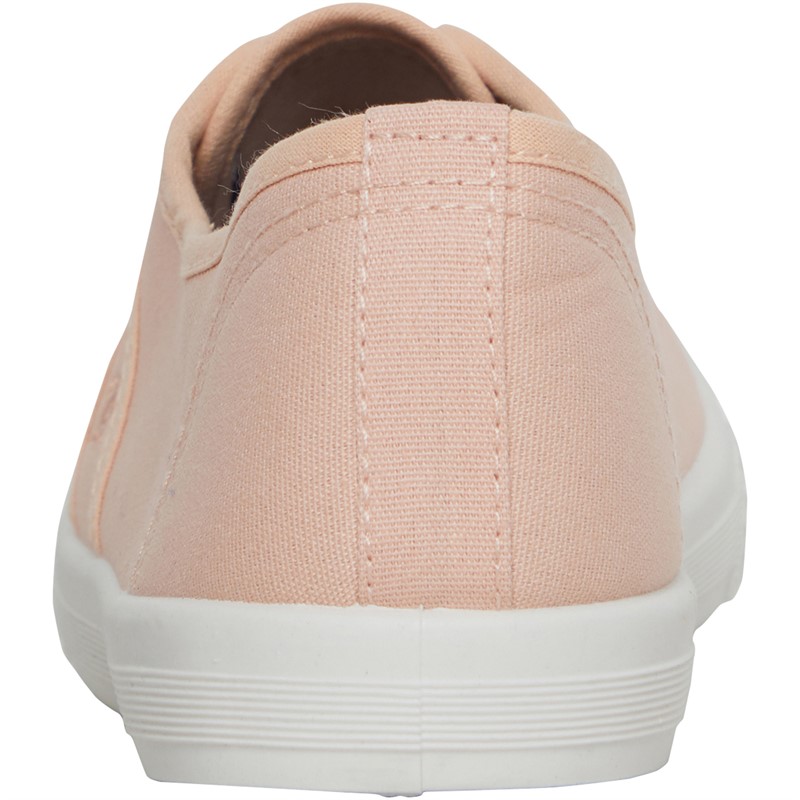 Original Penguin Womens Susie Lace Up Canvas Pumps Peach Pink