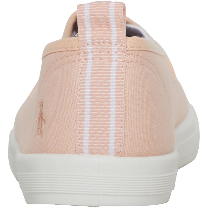 Original Penguin Womens Sabre Slip On Canvas Pumps Peach Pink/Stripe