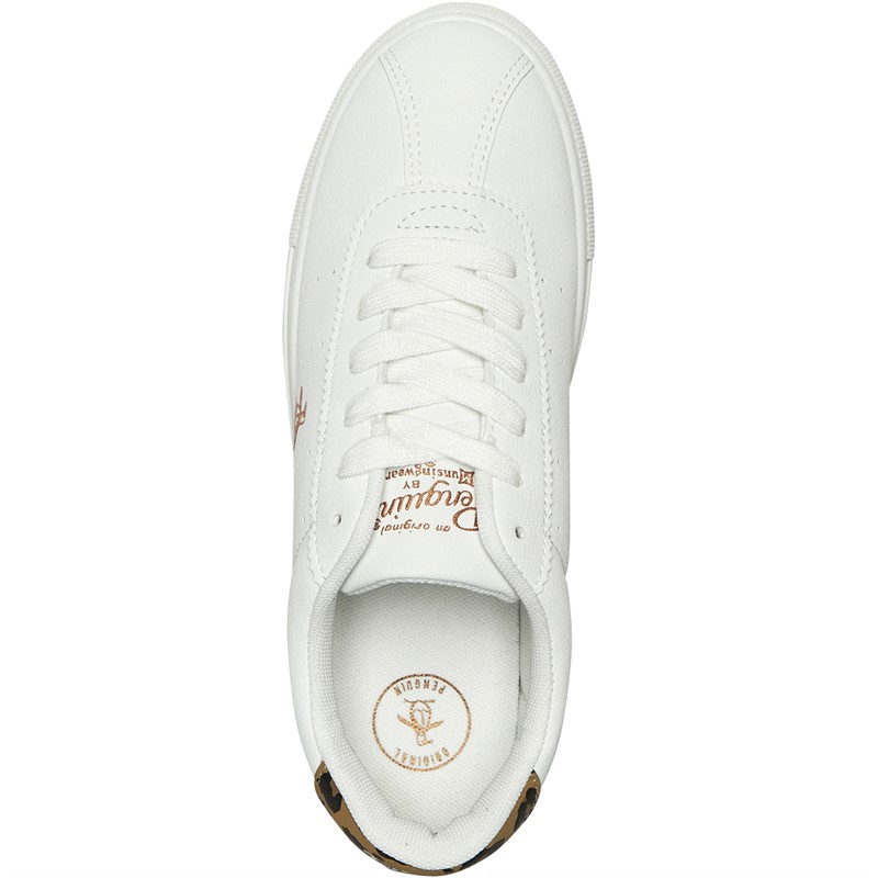 Original Penguin Womens Silvia Trainers White/Leopard