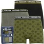 Original Penguin Mens Three Pack Boxers Khaki/Black