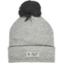 Original Penguin Mens Matthew Classic Knit Bobble Hat Neutral Grey/Charcoal
