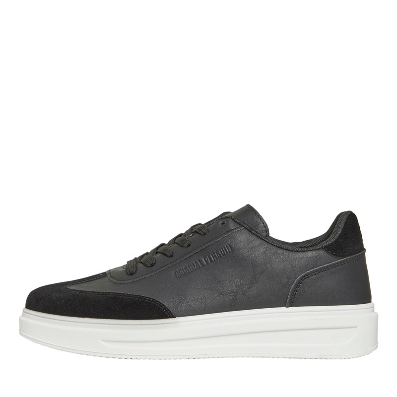 Original Penguin Mens Mode Trainers Black/White Sole