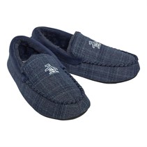 Original Penguin Mens Bedtime Checks Moccasin Slippers Navy Check