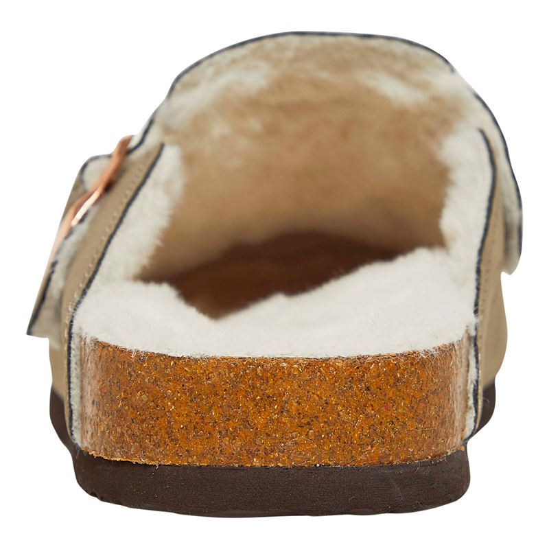 Original Penguin Womens Poppy Fur Mule Slippers Sand