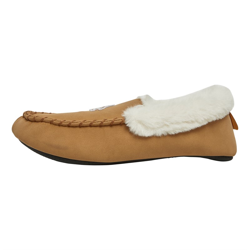 Original Penguin Womens Bedtime Moccasin Slippers Chestnut