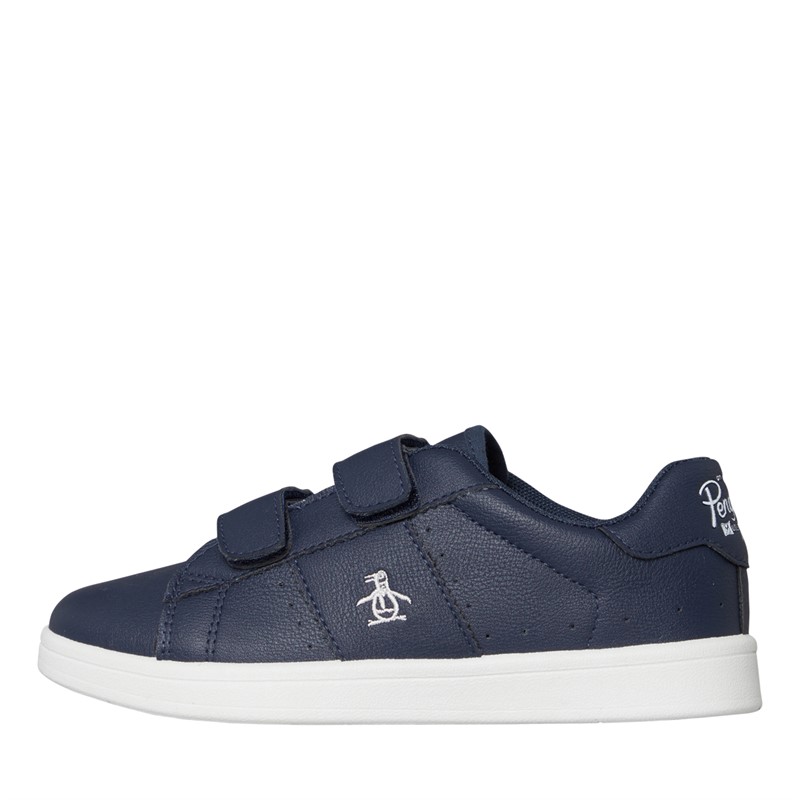 Original Penguin Junior Marble Velcro Trainers Navy