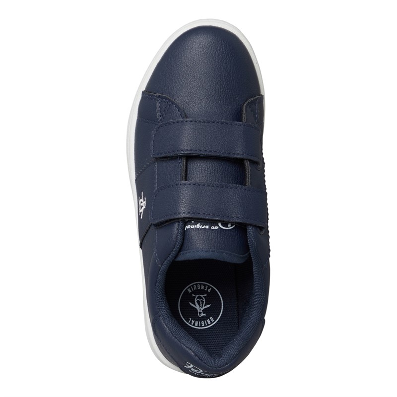 Original Penguin Junior Marble Velcro Trainers Navy