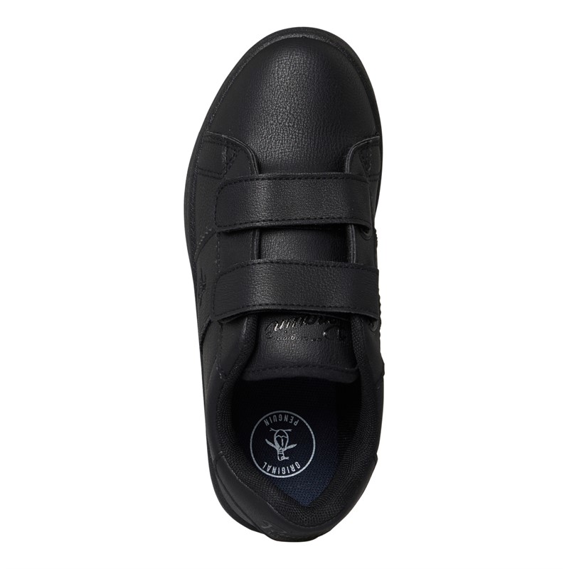 Original Penguin Junior Marble Velcro Trainers All Black