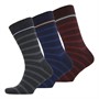 Original Penguin Mens Three Pack Twisted Ankle Socks Stripe/Navy/Green/Burgundy