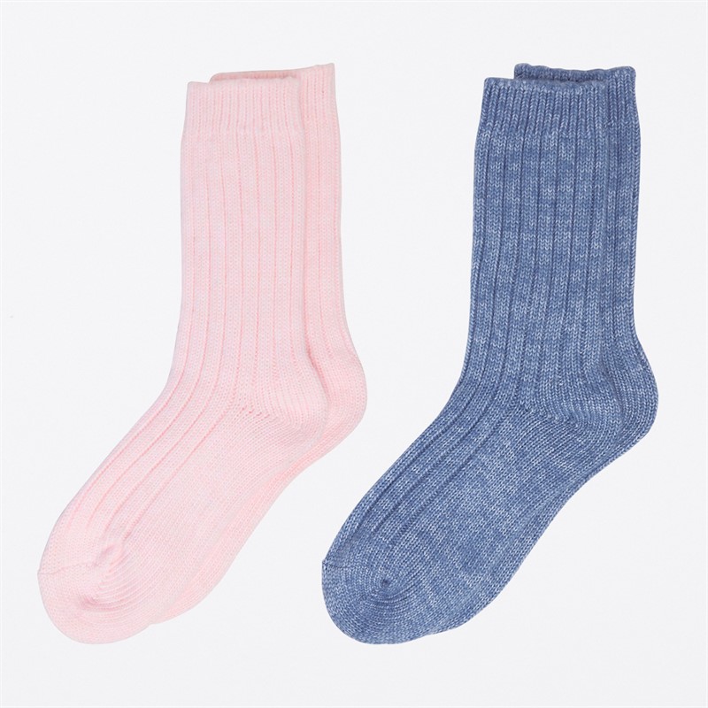 Original Penguin Womens Penguin Two Pack Brushed Rib Socks Multi