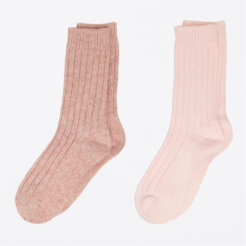 Original Penguin Womens Penguin Two Pack Brushed Rib Socks Multi