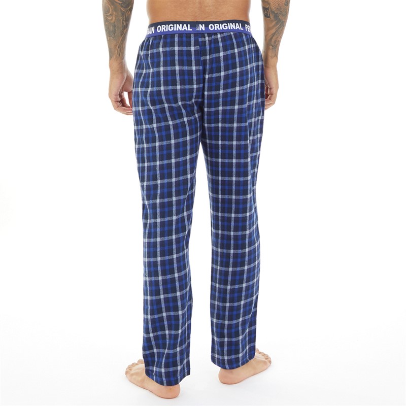 Original Penguin Mens Brushed Flannel Lounge Pants Blue