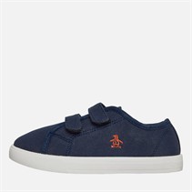 Original Penguin Boys Sparton Velcro Trainers Navy/Red