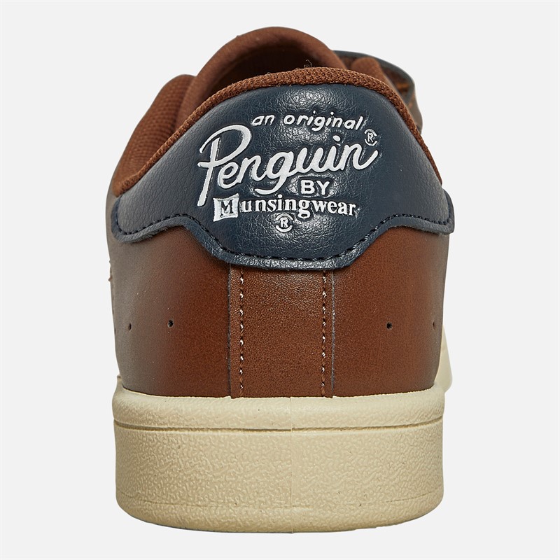 Original Penguin Junior Boys Marble Velcro Trainers Tan/Navy