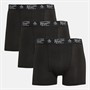 Original Penguin Mens Three Pack Spacedye Boxer Trunks Black/Grey