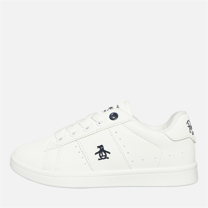 Original Penguin Junior Boys Marble Lace-Up Trainers White