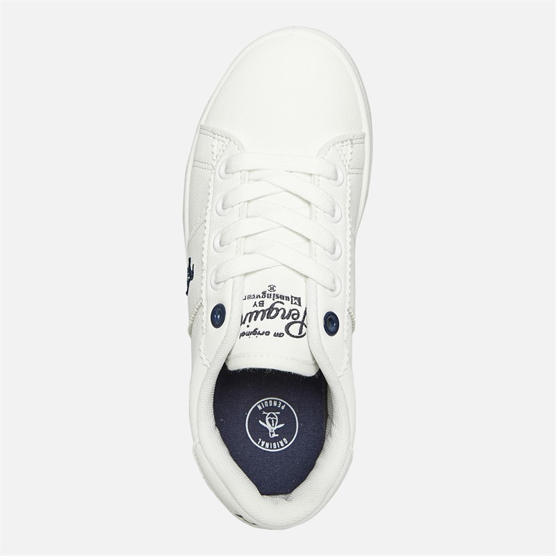 Original Penguin Junior Boys Marble Lace-Up Trainers White