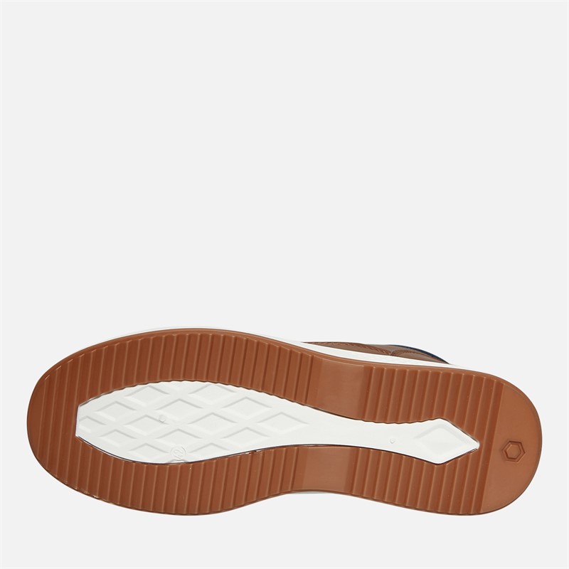 Original Penguin Mens Furrow Hi-Top Trainers Cognac