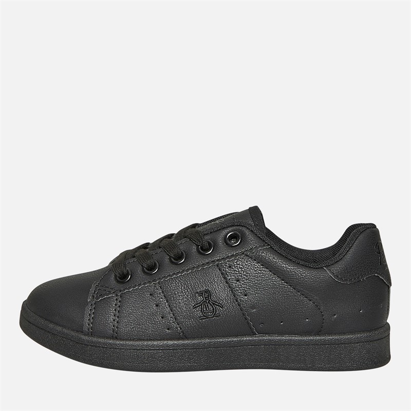 Original Penguin Junior Boys Marble Lace-Up Trainers Black/Black