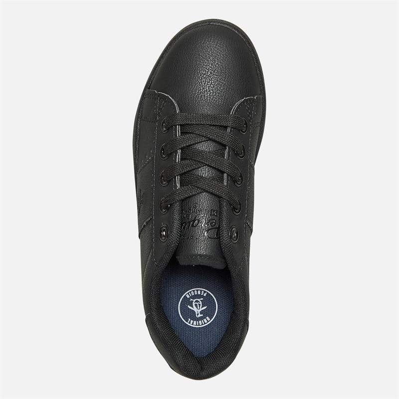 Original Penguin Junior Boys Marble Lace-Up Trainers Black/Black