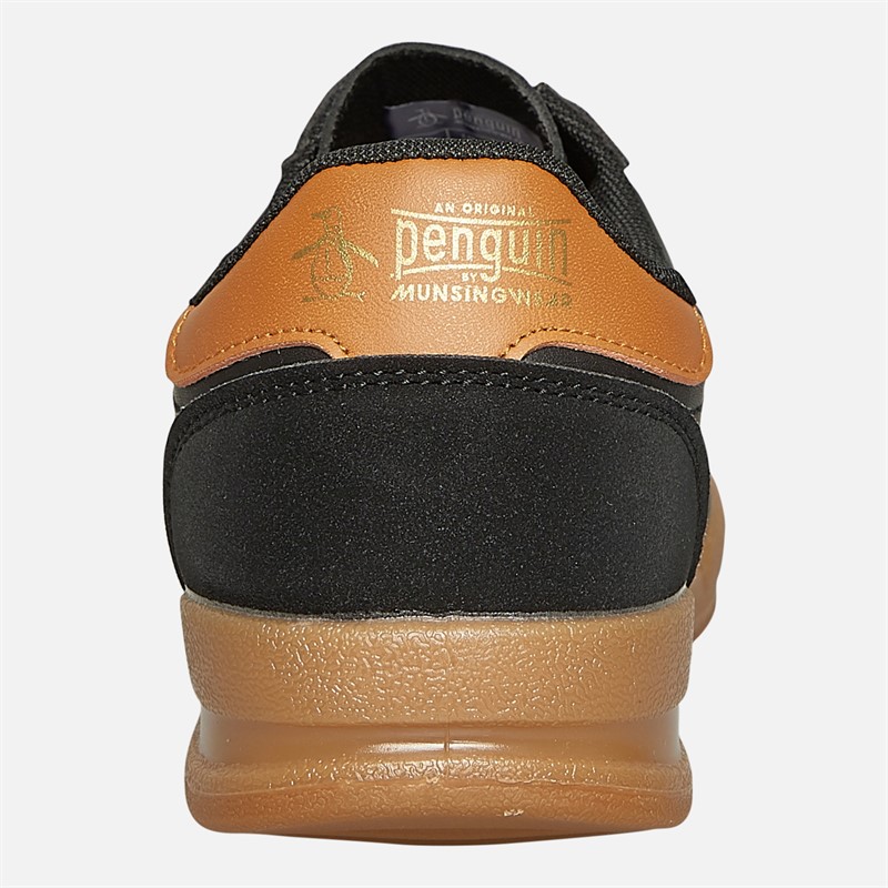 Original Penguin Mens Gaz Trainers Black/Marmalade