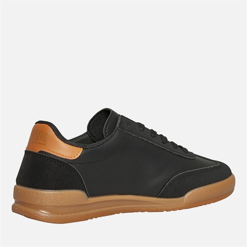 Original Penguin Mens Gaz Trainers Black/Marmalade