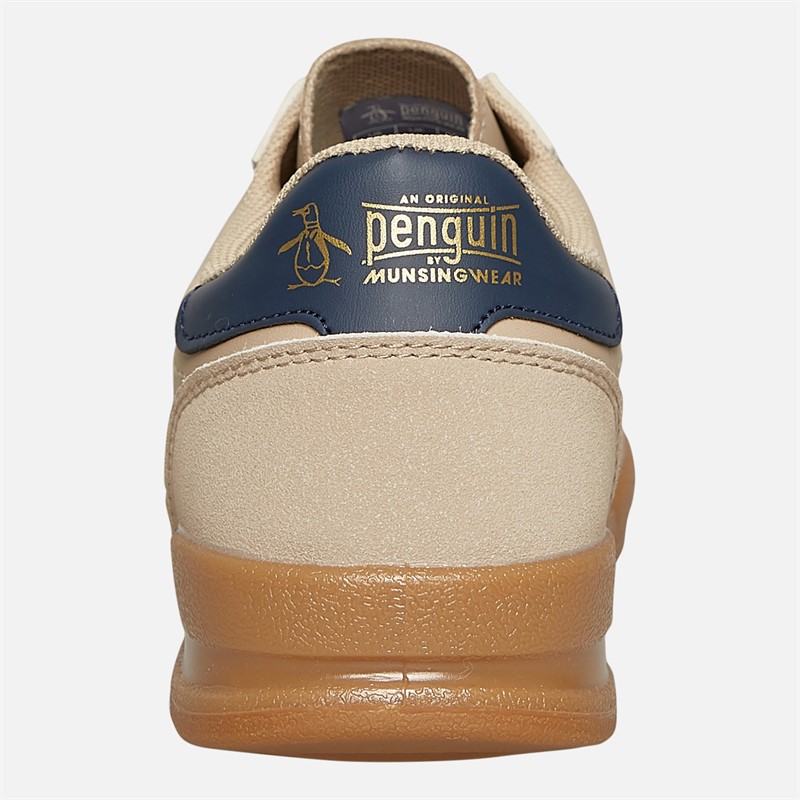 Original Penguin Mens Gaz Trainers Beige/Navy