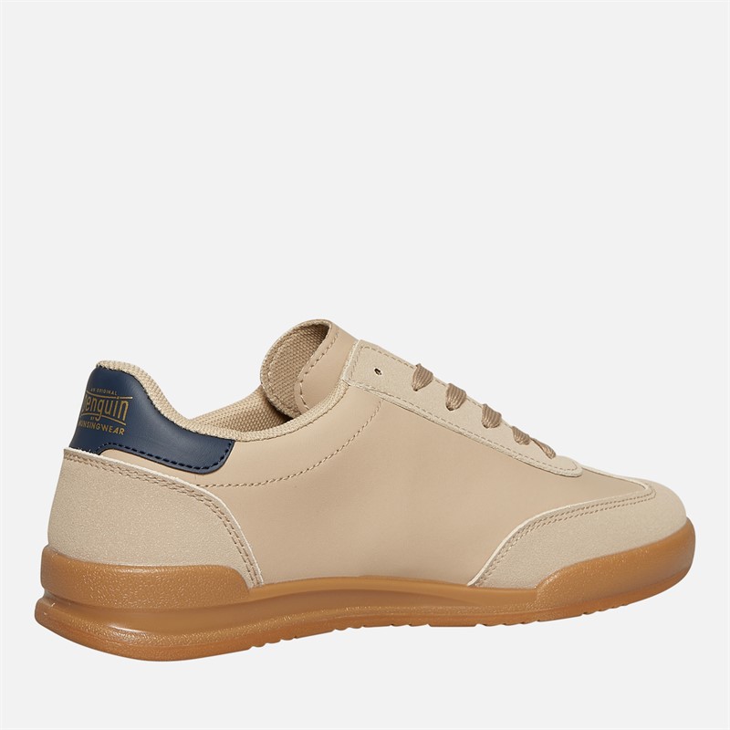 Original Penguin Mens Gaz Trainers Beige/Navy