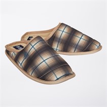 Original Penguin Mens Dream Mule Slippers Beige Check