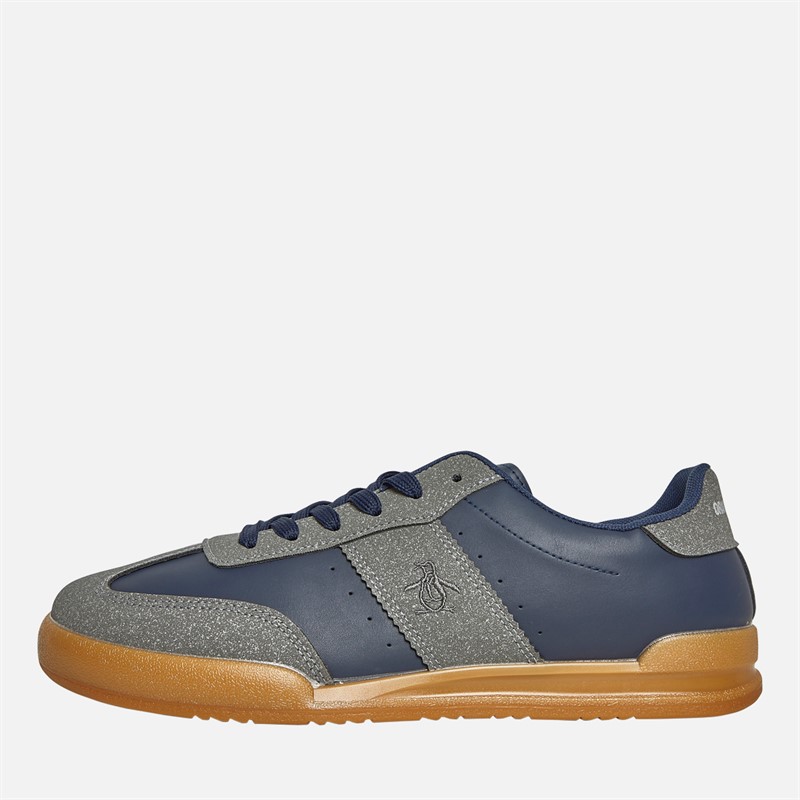 Original Penguin Mens Giovanni Trainers Charcoal/Navy - Size 7