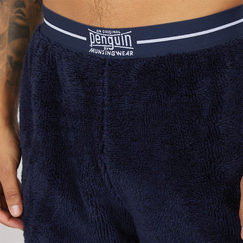 Original Penguin Mens Marled Fleece Lounge Pants Navy Marl