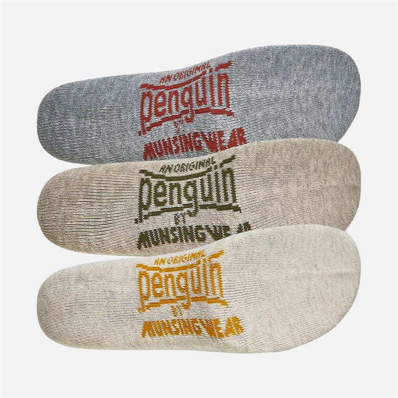 Original Penguin Mens Three Pack Casual Sport Socks Grey