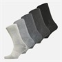 Original Penguin Mens Five Pack Rib Leg Crew Socks Grey