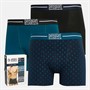 Original Penguin Mens Three Pack Boxer Trunks AOP/Pete/Teal