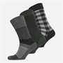 Original Penguin Mens Three Pack Design Ankle Socks Black