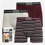 Original Penguin Mens Three Pack Boxer Trunks AOP/Pete/Light Grey