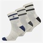 Original Penguin Mens Three Pack Quarter Crew Socks Cream