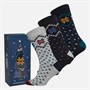 Original Penguin Mens Three Pack Socks With Gift Box Navy