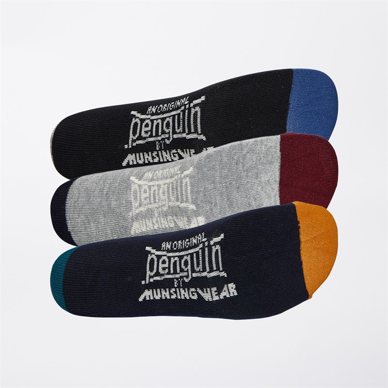 Original Penguin Mens Three Pack Socks With Gift Box Navy