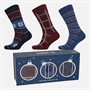 Original Penguin Mens Three Pack Socks With Gift Box Burgundy