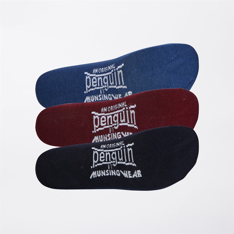 Original Penguin Mens Three Pack Socks With Gift Box Burgundy