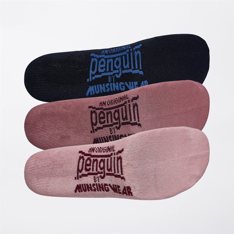 Original Penguin Womens Three Pack Cushioned Frill Top Socks Multi