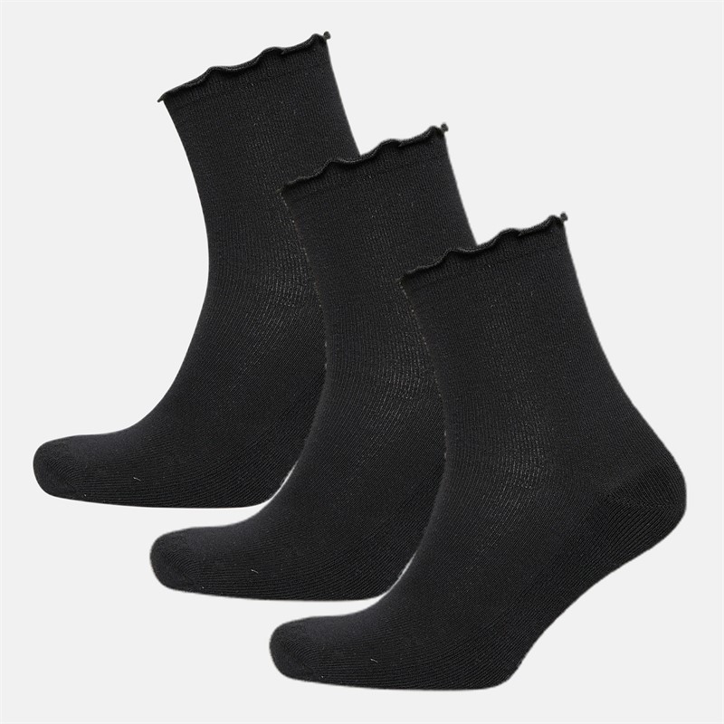 Original Penguin Womens Three Pack Cushioned Frill Top Socks Multi