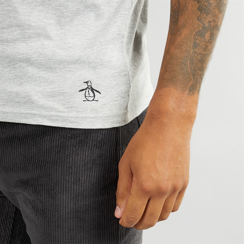 Original Penguin Mens Five Pack T-Shirts Vintage Blue/Brown/Black/Dark Green/Light Grey Marl